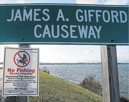  ?? CLIFFORD SKARSTEDT EXAMINER ?? The James A. Gifford Causeway is seen on May 10.