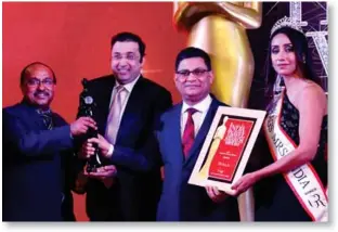  ??  ?? The award was given to Clarks Shiraz, Agra and, received by Rupak Gupta, Joint Managing Director (U P Hotels) and Debasish Bhowmik, Senior Vice President