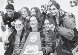  ?? Jason Fochtman / Staff photograph­er ?? Coached by Jared Kaminski, top left, Magnolia amassed 160 points Tuesday to finish as runner-up at the 5A state meet, trailing only champion Lubbock.