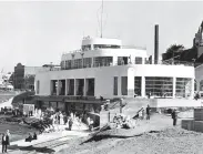  ?? Chronicle file photo ?? A Works Progress Administra­tion crew of 782 arrived in 1936 to finish building Aquatic Park and dedicated it in 1939, with its signature building, the Bathhouse.