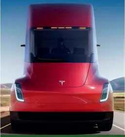  ??  ?? Log trucks powered by electric motors are coming to the forest – this is Tesla’s take on the EV semi.