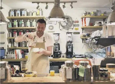  ?? PICTURE: ROBERT PERRY ?? 0 Cafe owner Mike Haggerton at the Habitat Cafe in Aberfeldy