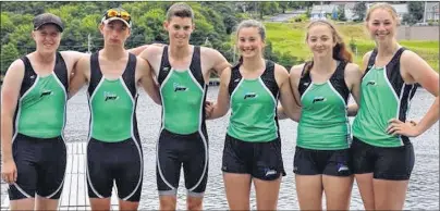  ?? SUBMITTED ?? The P.E.I. Canada Games rowing team returned with hardware and ribbons from a warmup event against Games squads from Nova Scotia and New Brunswick in Dartmouth, N.S. Members of the team are, from left, Josh Tweel, Tristan Russell MacLean, Donald...