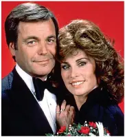  ??  ?? Chemistry: Stefanie Powers and Robert Wagner. Inset above and below: The duo in Hart To Hart’s heyday