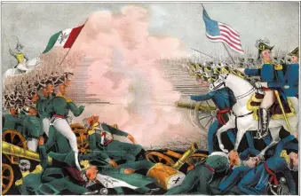  ??  ?? The Battle of Buena Vista, also known as the Battle of La Angostura, during the Mexican-American War, February 1847