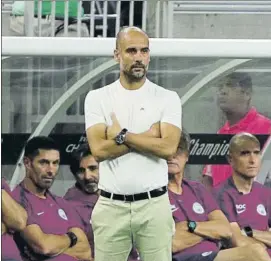  ?? FOTO: GYI ?? Pep Guardiola El técnico del City lleva gastados 246 millones de euros en fichajes