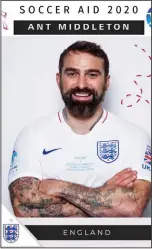  ??  ?? PROMOTION: Middleton in his England kit