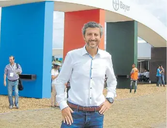  ??  ?? Hernán Bagliero. El directivo de Bayer adelantó que se inicia un nuevo modelo agrícola.