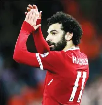  ??  ?? Milieux Salah, fer de lance de Liverpool