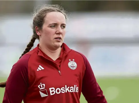  ?? ?? LOOKING AHEAD: Bayley Hutchison and Aberdeen Women’s next game is against Montrose at Pittodrie next week.