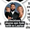  ?? ?? Beckham shares son Zydn with ex Lauren