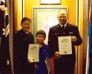  ?? ?? Joe Johns with his wife Jean and their son Lorenzo ‘filled with hope’ after becoming Australian citizens in July 2009