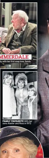  ??  ?? Wendy, with her first soap love, Sandy FAMILY FAVOURITE With her sons Alaster and Ross in 1972