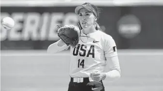  ?? Sue Ogrocki / Associated Press ?? Lefthander Monica Abbott was 23 and fresh out of Tennessee when she pitched in the 2008 Games. Now nearing 36, she’s one of the veteran holdovers from the last Olympic team.