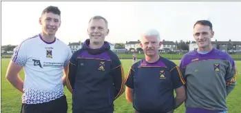  ??  ?? St Catherines hurling and football minor management team this year were, l-r: Rory Galvin (coach), Ed Galvin (manager), Pat Geary and Gary Hartnett.