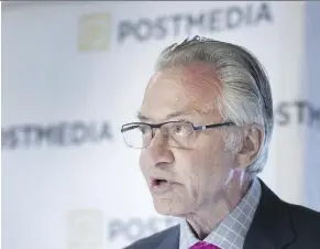  ?? PETER J THOMPSON/FILES ?? While the growth in digital ad revenue is promising, Paul Godfrey, chief executive of Postmedia, says it is “much smaller than our legacy print revenue and as such it needs time to grow.”