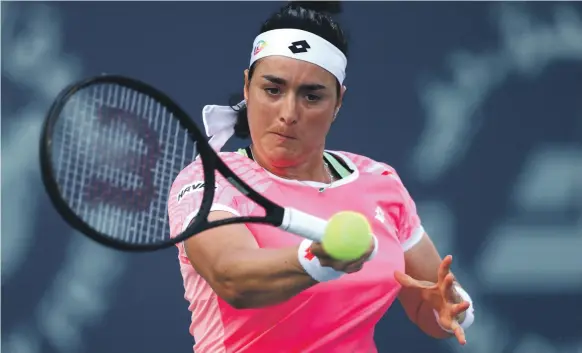  ?? Getty ?? Ons Jabeur took just 65 minutes to register a 6-2, 6-3 win over Katerina Siniakova in the first round of the Dubai Duty Free Tennis Championsh­ips