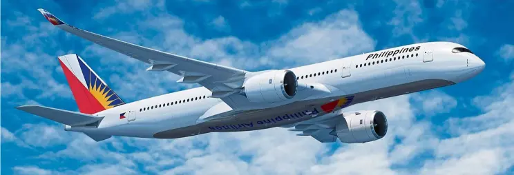  ??  ?? Philippine Airlines’ fleet modernisat­ion will see the A350 aircraft join the fleet.