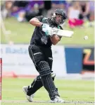  ?? Picture: ANESH DEBIKY/GALLO IMAGES ?? SMOKING IT: Vaughn van Jaarsveld smashes a ball to leg during his century for the Dolphins against the Lions in Maritzburg on Saturday