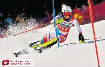  ?? –GETTY ?? Sur notre app: toute l’actualité du ski alpin. Wendy Holdener (3e en combiné hier) a imité Joana Hählen et Lara Gut-Behrami, 2e et 3e la veille.
