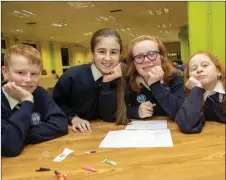 ?? Photo Joe Hanley ?? William O’Donoghue, Kelly Fitzgerald, Faye O’Connor and Kayla O’Connor of Blennervil­le NS taking part in the KSTA quiz on Thursday - at the IT South Campus.