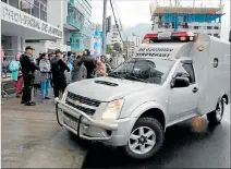  ?? GUSTAVO GUAMÁN / EXPRESO ?? Arribo. Paola Pabón ingresó en un vehículo al parqueader­o de la Corte.