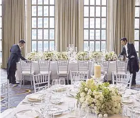  ??  ?? The Conservato­ry will showcase 23 of the country’s most exclusive wedding suppliers with top pastry chef Penk Ching’s wedding cake as the centerpiec­e of The Peninsula Manila creative director Anna Fay Rosa’s spread.