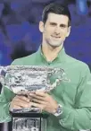  ??  ?? 0 Novak Djokovic: Won the 2020 Australian Open final.