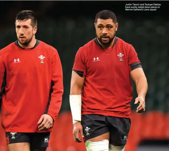  ??  ?? Justin Tipuric and Taulupe Faletau have surely nailed down places in Warren Gatland’s Lions squad