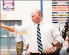  ?? Hearst Connecticu­t Media file photo ?? Wilton boys basketball coach Joel Geriak, seen here in 2020, was named FCIAC coach of the year for 2021.
