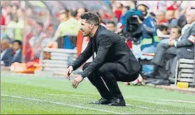  ?? FOTO: JA SIRVENT ?? Simeone El técnico más longevo de Primera: inicia su séptima campaña en el Atleti