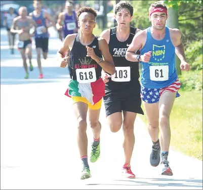  ?? File photo by Ernest A. Brown ?? Runners looking to compete in the annual Arnold Mills Four-Mile Road Race need to register by July 2 at www.arnoldmill­sparade. com/road-race. Runners can log their times for the race starting on Sunday and ending on July 4.