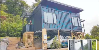  ??  ?? The IQ Container Homes show home at 24 Brunette Drive, Acacia Bay.
