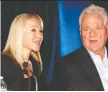  ?? FRANK GUNN/THE CANADIAN PRESS ?? Belinda Stronach and father Frank Stronach, pictured in 2010.
