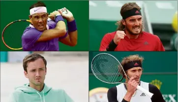  ?? ?? Nadal, Tsitsipas, Medvedev et Zverev sont attendus au MCCC en avril.