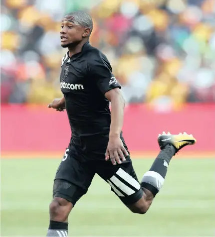  ??  ?? Thabo Qalinge of Orlando Pirates is eager to win the Telkom Knockout title to give the club’s supporters, ‘The Ghost’, something to cheer about.