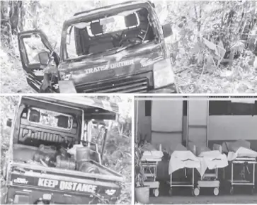  ?? ?? According to the Philippine Army’s 6th Infantry Division, four soldiers were killed while onboard this civilian vehicle on their way back to the patrol base in Tuayan 1, Datu Hoffer, Maguindana­o del Sur at 10 a.m. on Sunday, March 17, 2024.