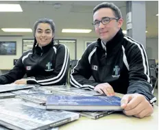  ?? ALISON LANGLEY/NIAGARA FALLS REVIEW ?? More than 325 high school students with the Niagara Catholic District School Board, including Taya Caesar from Saint Paul and Morgan Ellwood from Saint Michael, are heading to Europe in April to participat­e in a ceremony to mark the 100th anniversar­y...