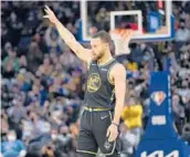  ?? JEFF CHIU/AP ?? Warriors guard Stephen Curry needs 10 3-pointers to top Ray Allen’s record of 2,973 regular-season 3s.