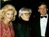  ??  ?? Above With Ivana and Donald Trump around 1980