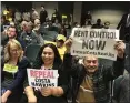  ?? KATY MURPHY — STAFF ARCHIVES ?? People supporting and opposing a California rent-control bill fill a Capitol hearing room in 2018.