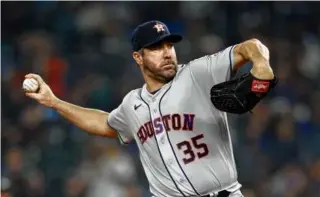  ?? STEPH CHAMBERS/GETTY IMAGES ?? The Astros won seven of Justin Verlander’s 11 starts since he returned to the team following a lackluster half-season with the Mets.