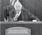  ?? Melissa Phillip / Staff file photo ?? Former Harris County District Judge Michael McSpadden is one of 11 judges admonished for denying no-cost bail to poor defendants. McSpadden said he stands behind his actions.