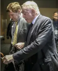  ?? BEBETO MATTHEWS — THE ASSOCIATED PRESS ?? Dallas Cowboys owner Jerry Jones Green Bay Packers president Mark Murphy, left, arrive for an NFL owners meeting in New York, Thursday Feb. 20, 2020.