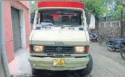  ?? HANDOUT ?? The minitruck that killed a girl and left another injured. The driver was caught and handed over to the police by locals.