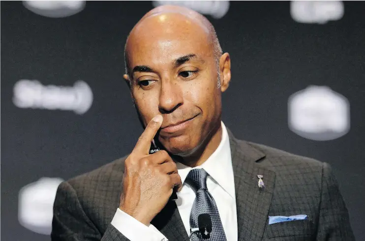  ?? — THE CANADIAN PRESS FILES ?? CFL commission­er Jeffrey Orridge will part ways with the Canadian league on June 30 after a little more than two years on the job.