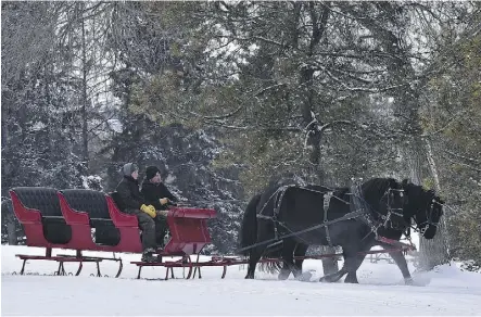 ?? ED KAISER/POSTMEDIA FILE ?? Sleigh rides will be among the activities at the St. Albert Fire and Ice Festival in Lacombe Lake Park on Family Day Monday. Also on hand will be an ice carver, fire trucks, hot dogs and fire pits
