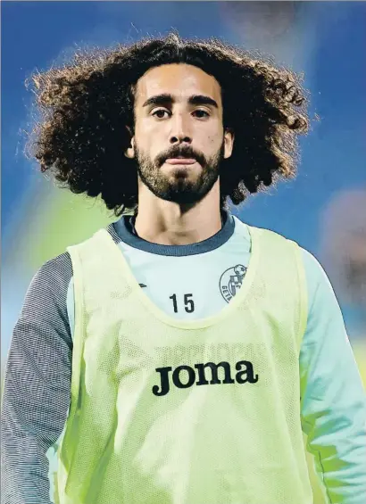  ?? AFP7 VÍA EUROPA PRESS / EP ?? El futbolista catalán del Getafe Marc Cucurella