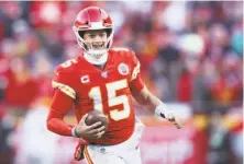  ?? Jamie Squire / Getty Images ?? The Chiefs quickly determined QB Patrick Mahomes (above) was “pretty doggone good,” head coach Andy Reid said.