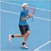  ??  ?? Big relief: John Isner reacts after hitting the winning shot against Yen- Hsun Lu to become the 2014 Heineken Open champion.